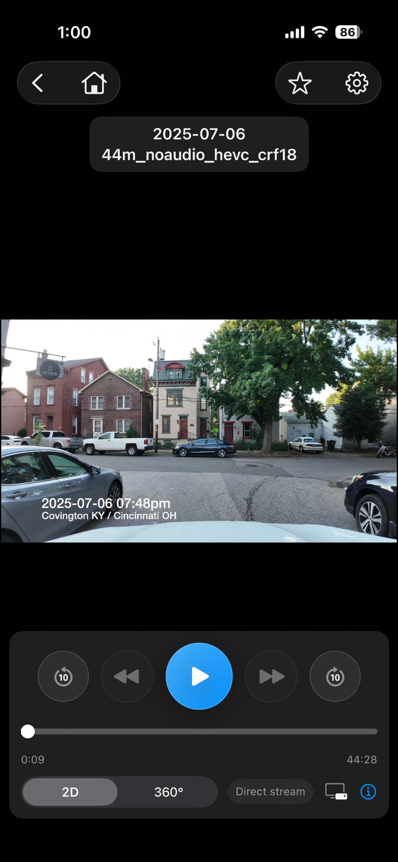 NAS Media Viewer 2D video playback